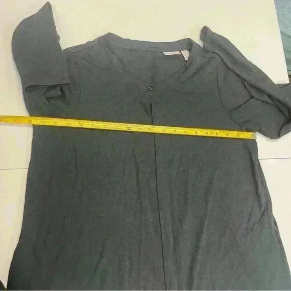 LOGO Lori Goldstein black cardigan Sz S open knit topper top office casual - Picture 3 of 8